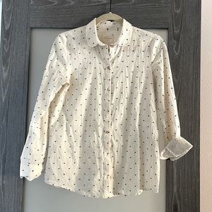 Sézane Tomgirl shirt in Blue Dots sz 36(EU)/4(US)